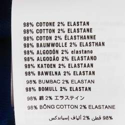 مملوكة مسبقًا Prada Blue Logo Embossed Gabardine Shift Dress M