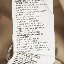 Pre Owned فستان ميدي برادا قطن بيج مطوي مقاس صغير