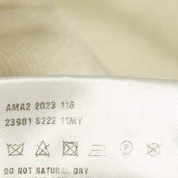 مملوكة مسبقًا Prada Cream Logo Intarsia Rib Knit Midi Dress S