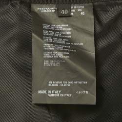 Pre Owned Prada Black/Green Plaid Print Wool Knee-Length Wrap Skirt S