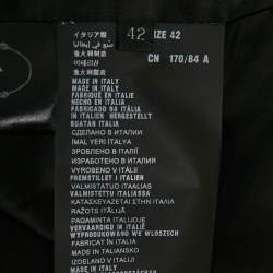 Pre Owned Prada Black Wool Single Breasted Mid-Length Coat M