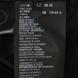 Pre Owned Prada Black Wool Single Breasted Mid-Length Coat M