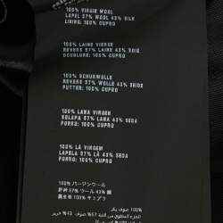 Pre Owned Prada Black Wool Single Breasted Mid-Length Coat M