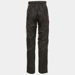 Pre Owned Prada Black Re-Nylon Contrast Trimmed Trousers XS