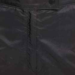Pre Owned Prada Black Re-Nylon Contrast Trimmed Trousers XS