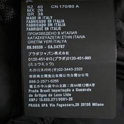 Pre Owned Prada Black Re-Nylon Zip-Up Hooded Jacket S