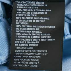 Pre Owned Prada Blue Logo Applique Synthetic Shorts M