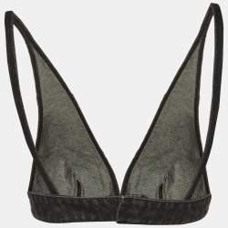 مملوكة مسبقًا بريalet برادا دنيم أسود بلوك شعار مقاس وسط (ميديم)