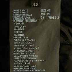 Pre Owned Prada Black Nylon Gabardine Double Breasted Jacket M