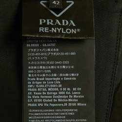 Pre Owned Prada Black Re-Nylon Bandeau Bra Top M