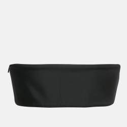 Pre Owned Prada Black Re-Nylon Bandeau Bra Top M