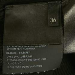 Pre Owned Prada Black Stretch Knit Full Sleeve Sweater XS