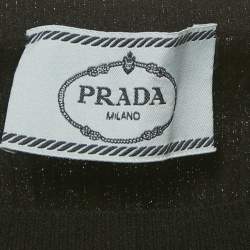 Pre Owned Prada Black Stretch Knit Full Sleeve Sweater XS