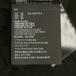 Pre Owned Prada Black Cut-Out Jersey High Neck Sweater S