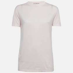 Pre Owned Prada Pastel Pink Cotton Crewneck T-Shirt XS