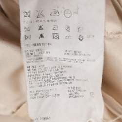 Pre Owned Prada Beige Satin Ruffle Midi Dress S