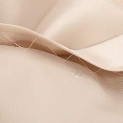 Pre Owned Prada Beige Satin Ruffle Midi Dress S