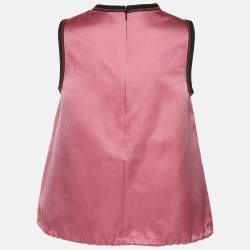 Pre Owned Prada Pink Satin Sleeveless Tops S