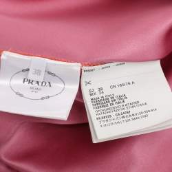 Pre Owned Prada Pink Satin Sleeveless Tops S