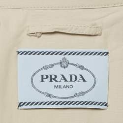 مملوكة مسبقًا Prada Beige Cotton Blend Jacket XS