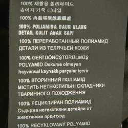 Pre Owned Prada Re-Nylon Black Synthetic Triangle Logo Plaque  Hooded Long Zip -Up Coat S 