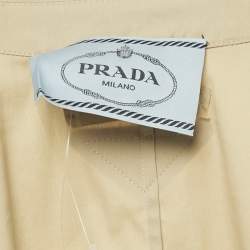 Pre Owned Prada Beige Cotton Blend Blazer & Pants Suit S 