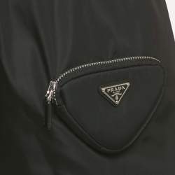 مملوكة مسبقًا شورت برادا نايلون مثلث الجيب أسود مقاس صغير - سمول