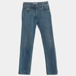 Pre Owned Prada Blue Denim High Rise Jeans S/Waist 25"