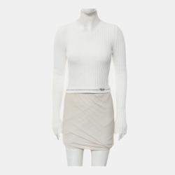 Pre Owned Prada Ribbed Logo Sweater