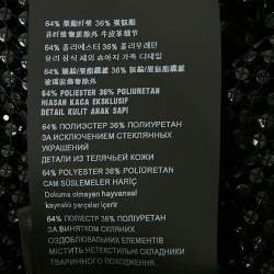Pre Owned Prada Black Rhinestone Embellished Mesh Shift Dress S