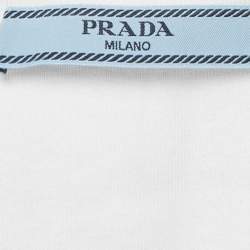 Pre Owned Prada White Triangle Logo Jersey Tank Top S