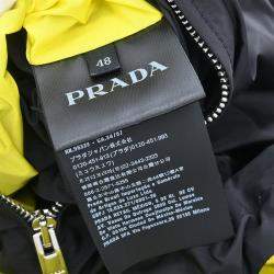 Pre Owned Prada Reversible Jacket Black Yellow #48
