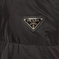 Pre Owned Prada Black Nylon Down Puffer Jacket XS