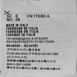 Pre Owned Prada White/Blue Jersey and Silk Sleeveless Mini Dress S