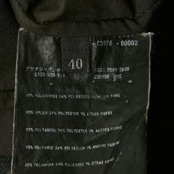 مملوكة مسبقًا Prada Black Nylon Blend Flared Short Dress S