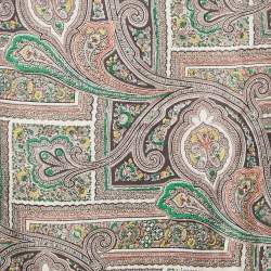 مملوكة مسبقًا تنورة برادا طول ركبة حرير طباعة ب�يزلي رمادي مقاس وسط (ميديم)