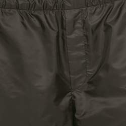 Pre Owned بنطلون رياضي برادا نايلون أسود بشعار مثلث مقاس صغير - سمول