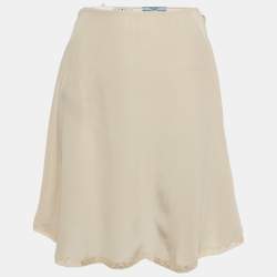 مملوكة مسبقًا Prada Pink Floral Print Plisse Midi Skirt S