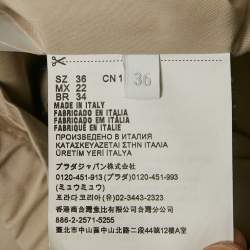 Pre Owned جاكيت برادا كابان باناما قطني بيج مقاس صغير جداً (اكس سمول)