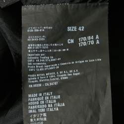 مملوكة مسبقًا Prada Black Wool Embellished Mini Dress M