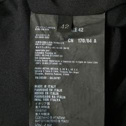 مملوكة مسبقًا Prada Black Wool Embellished Midi Dress M