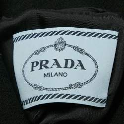 مملوكة مسبقًا Prada Black Wool Embellished Midi Dress M