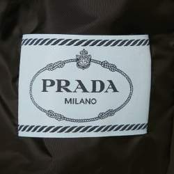 Pre Owned Prada Black Re- Nylon Hooded Rain Jacket S