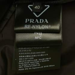 Pre Owned Prada Black Re- Nylon Hooded Rain Jacket S