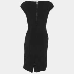 مملوكة مسبقًا فستان برادا قصير بلا أكمام من الكريب المطاطي أسود مقاس صغير (سمول)