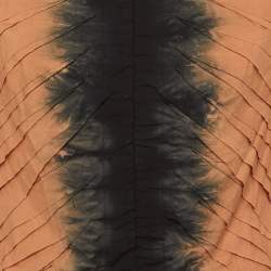 Pre Owned Prada Brown /Black Tie Dye Cotton Shirt M