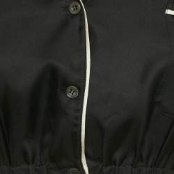 Pre Owned قميص برادا حرير أسود كروب مقاس صغير (سمول)