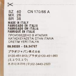 مملوكة مسبقًا Prada Cream Satin Mini Skirt S