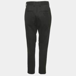 Pre Owned Prada Black Cotton Staight Leg Pants M