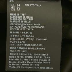 Pre Owned Prada Black Cotton Staight Leg Pants M